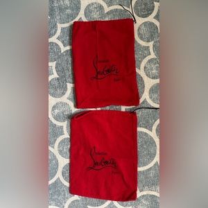 AUTHENTIC CHRISTIAN LOUBOUTIN SHOE DUST BAGS (INCLUDES 2)